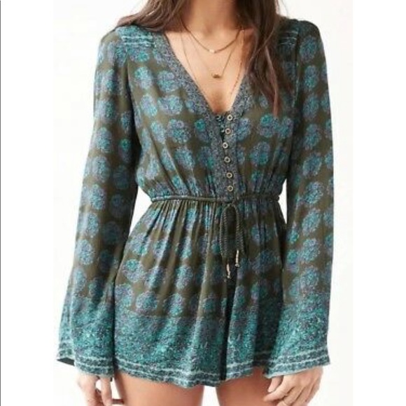 Ecote Pants - Ecoté bell sleeve romper
